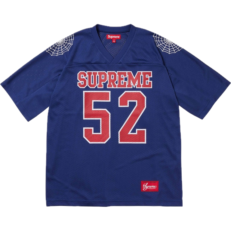 Supreme Spiderweb Football Jersey Navy