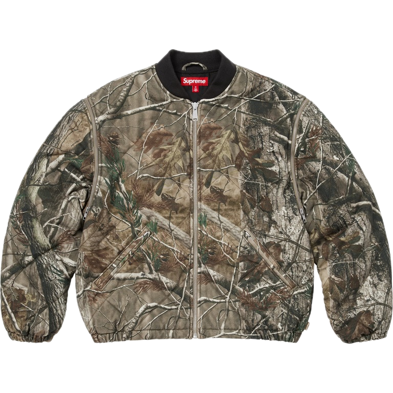 Supreme Zip-Off Sleeve Quilted Bomber Jacket Camo