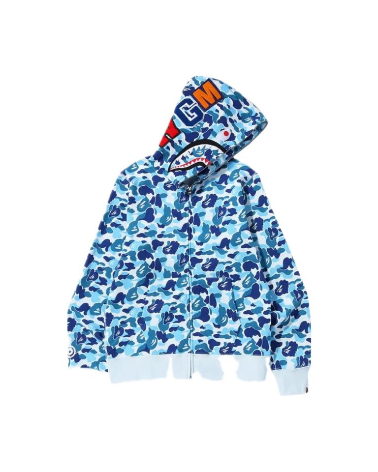 BAPE ABC Camo Shark Full Zip Hoodie 'Blue’