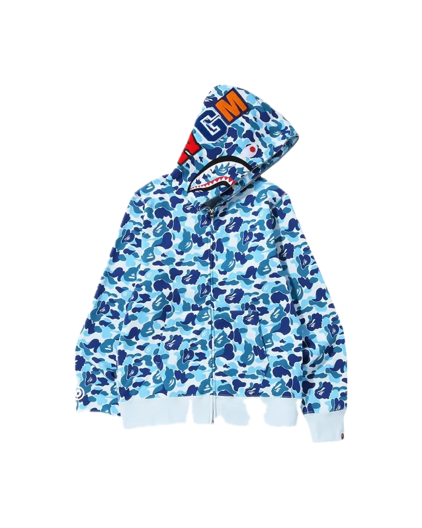 BAPE ABC Camo Shark Full Zip Hoodie 'Blue’ BAPE ABC Camo Shark Full Zip Hoodie 'Blue’