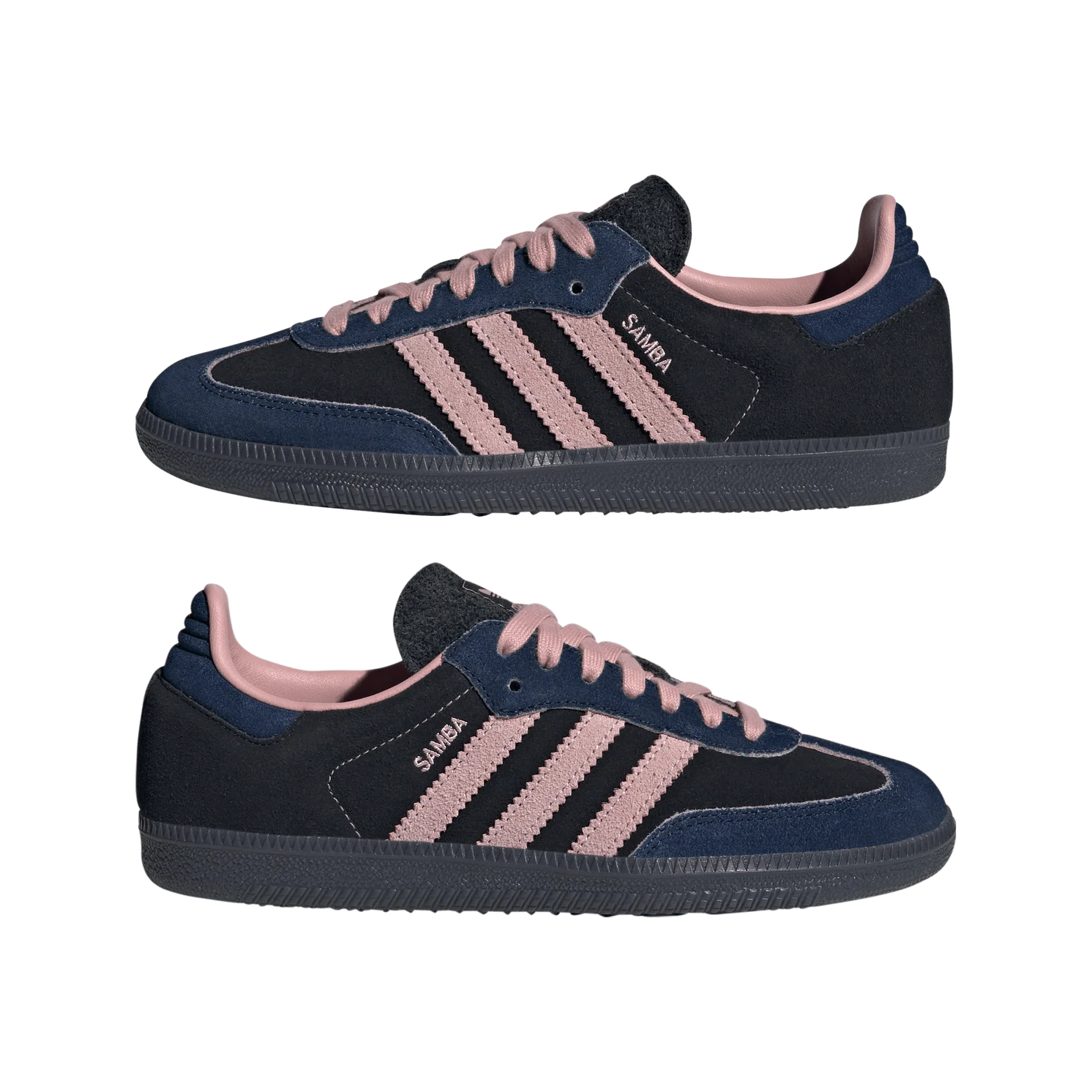 adidas Samba OG Black Wonder Mauve Indigo (Women's) 1