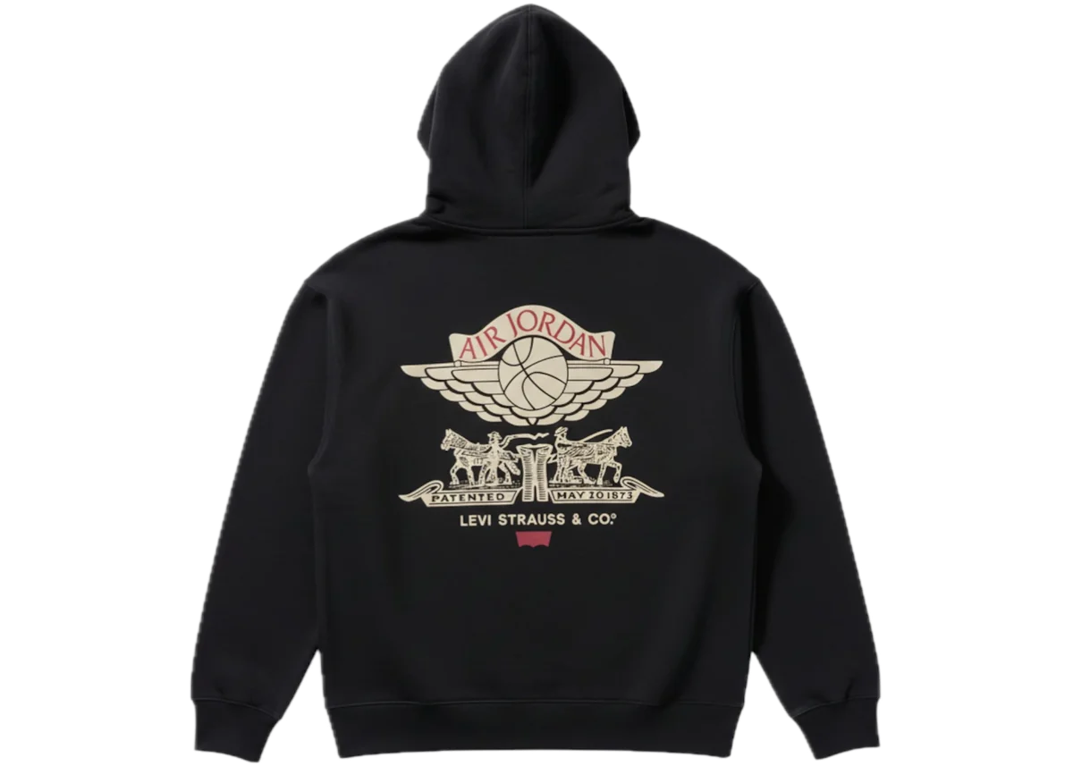 Nike Jordan x Levi's Full Zip Hoodie Black 3